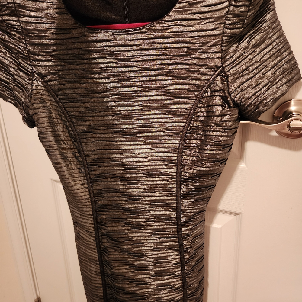 Torn by Ronny Kobo Black and Silver Mini Dress